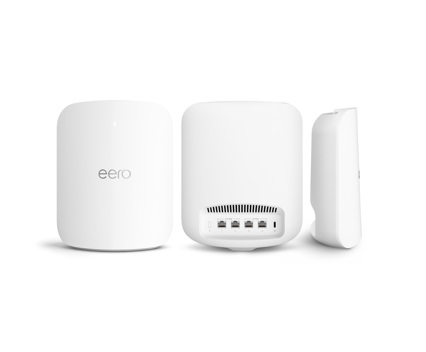 eero Max 7 Wi-Fi router front back and side view