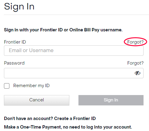 Click the Forgot? link for help with your login