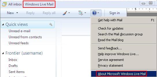 Windows Live Mail software de correo electrónico