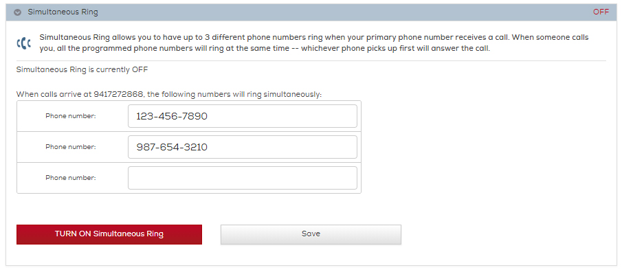 Simultaneous Ring feature for Frontier Digital Voice customers